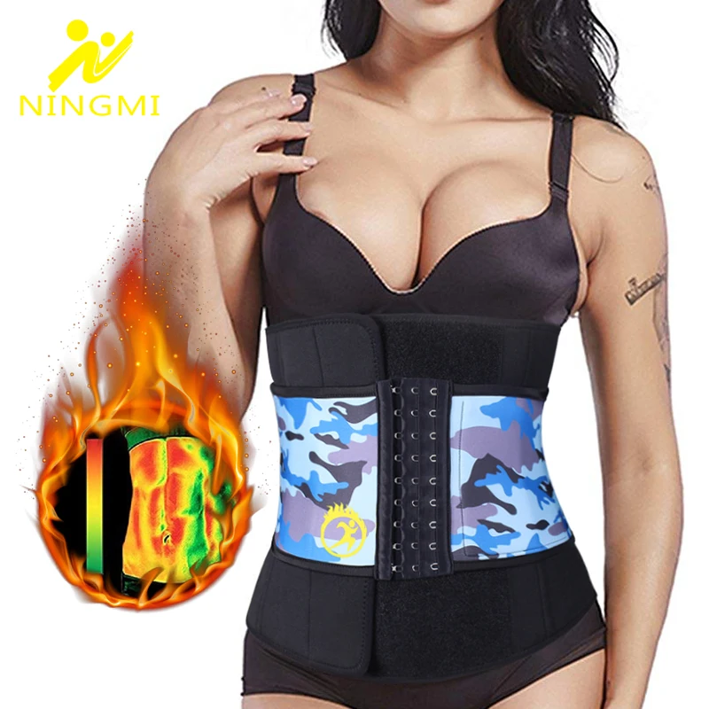 

NINGMI Slim Waist Trainer Women Neoprene Weight Loss Belt Corset Body Shaper Strap with Phone Pocket Fat Burning Slimming Girdle