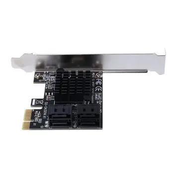 

2019 NEW 88SE9215 PCIE to SATA Card PCI-E Adapter Express to SATA3.0 Expansion Card 4 Port SATA III 6G SSD HDD IPFS Mining