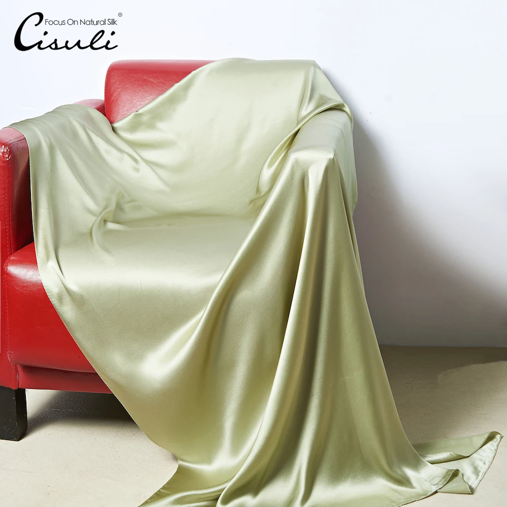 

CISULI100% Natural Silk Satin Bed Blanket New Arrival Big Size110X200cm Christmas Decorations For Home Silk Cover Winter Blanket