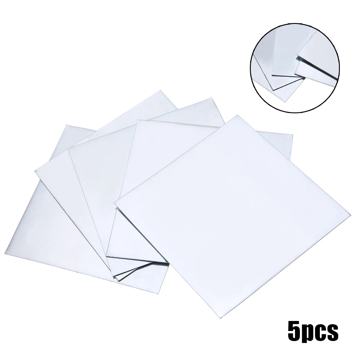 5pcs 100x100x0.5mm High-purity Zinc Sheet Pure Zinc Zn Sheet Plate Metal Foil For Power Tool Accessories
