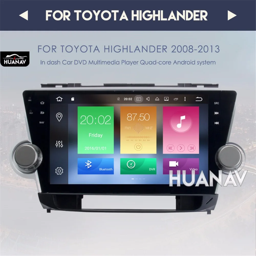 

Car GPS navigation for Toyota HIGHLANDER 2008-2014 Android 8.0 10.1 Big IPS screen multimedia autoradio player