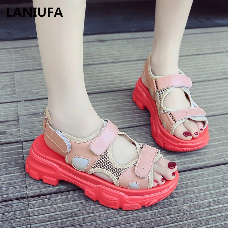 

2019 Summer flats Women Sandals Breathable Mesh Comfortable Non-slip Ladies Walking Beach Sandals women Casual Shoes mujer &247