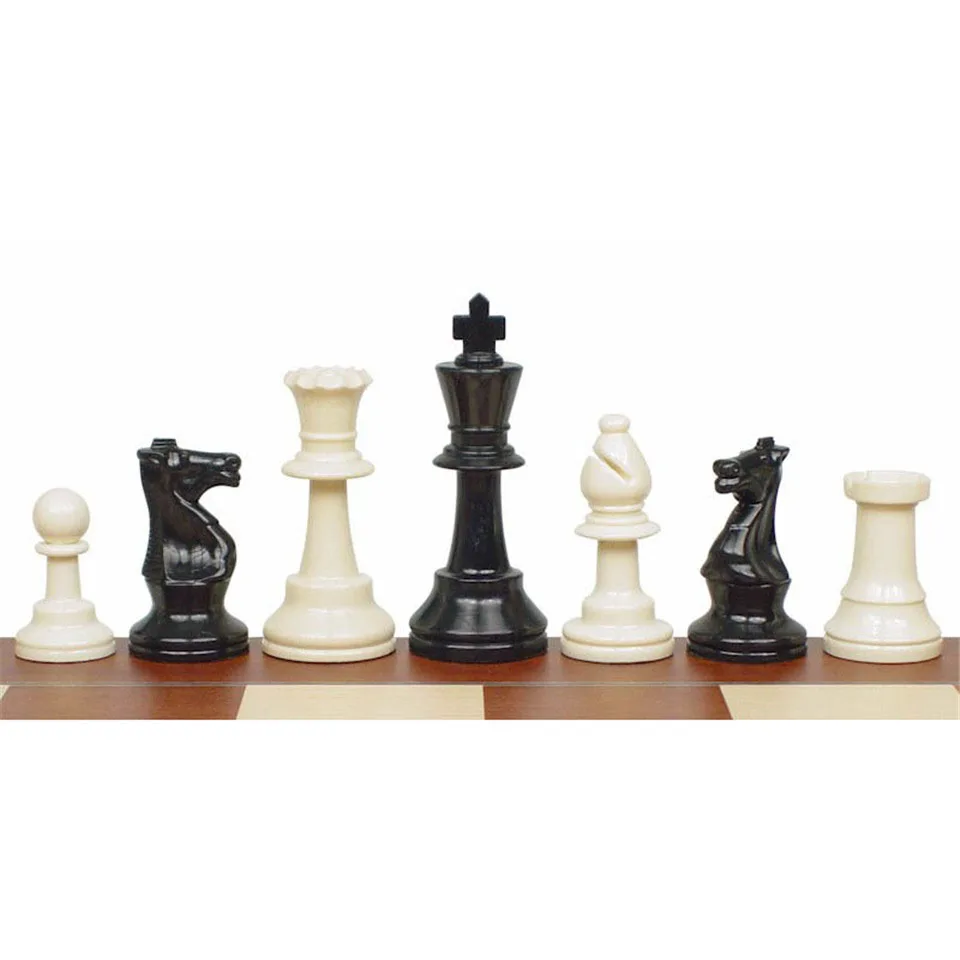 

BSTFAMLY Chess Set Plastic Chess Pieces King Height 95mm Chess Game Standard Chessmen for International Competitions LA109