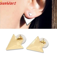 

OTOKY 2018 Hot Sale 1Pair New Fashion Women Gold/Silver Asymmetric e Earrings Ear Stud Drop Shipping Mar7