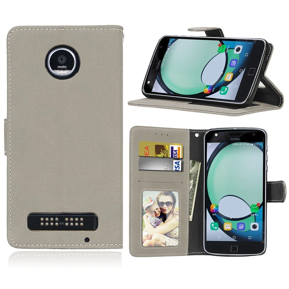 Для Motorola Moto Z Play чехол из искусственной кожи с подставкой для Motorola Moto G3 G4 C Plus G5 X4 X Play M E3 флип-чехол для телефона