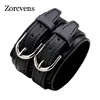 Hot Seller Wide Bracelet Buckle Punk Jewelry Double-Belt Leather Wrist ZORCVENS Vintage Fashion 32840642229