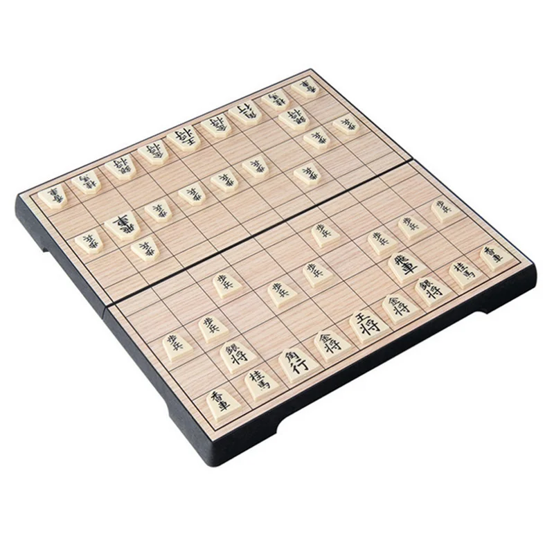Пластиковый 9*9 японский Шахматный набор Go игровая коробка с 40 шт. портативные Складные Магнитные Шашки Leap Shogi дорожные настольные игры
