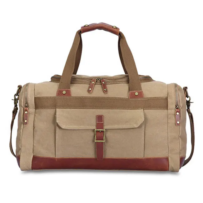 Мужские дорожные сумки из парусины с высокой вместительностью, сумки для путешествий, сумки для багажа, сумки для мужчин, мужская повседневная сумка на плечо, сумка для ручной клади - Цвет: Темный хаки