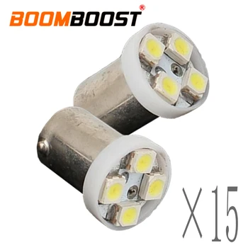 

30 pcs/lot BA9S 1210 Interior Turn Light Bulbs car width lamp 4SMD 4LED Bayonet Auto Light car reading light