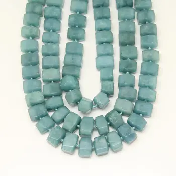 

Light Blue Color Malaysian Stones Center Drilled Nugget Beads for Necklace strand,Faceted Nugget Stones Cut Slab Charms Jewelry