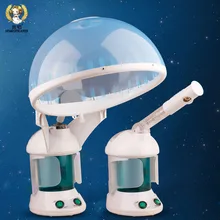 Портативное Домашнее использование 2 в 1 Пароварка для лица с горячим туманом увлажнитель озоновый Пароварка для волос уход за кожей лица распылитель многофункциональный инструмент