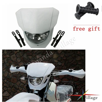 

Papanda 12V White Supermoto Motorcycle Headlight Head Lamp For Honda CRF XR Yamaha WR YZ Suzuki DR DMZ Kawasaki KLX KX 250