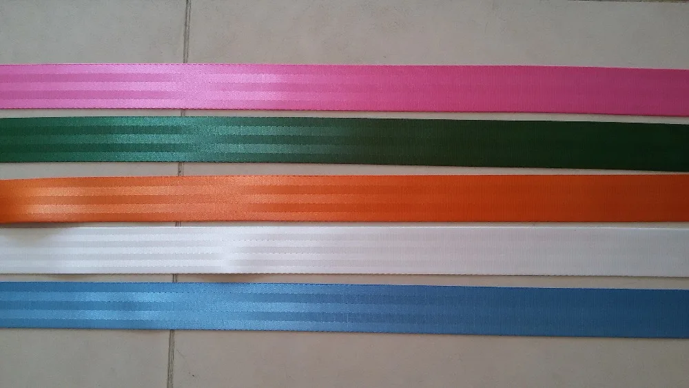 

5 of 2meter 48mm wide SEAT BELT STRAP WEBBING 5 Colors Break Strength 2500KG