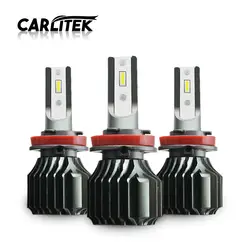 CARLitek безвентиляторный H11 H9 H8 6000 K автомобилей светодиодные фары Plug & Play комплект CSP чип 12 V 24 V 48 W 8000LM светодиодные противотуманные