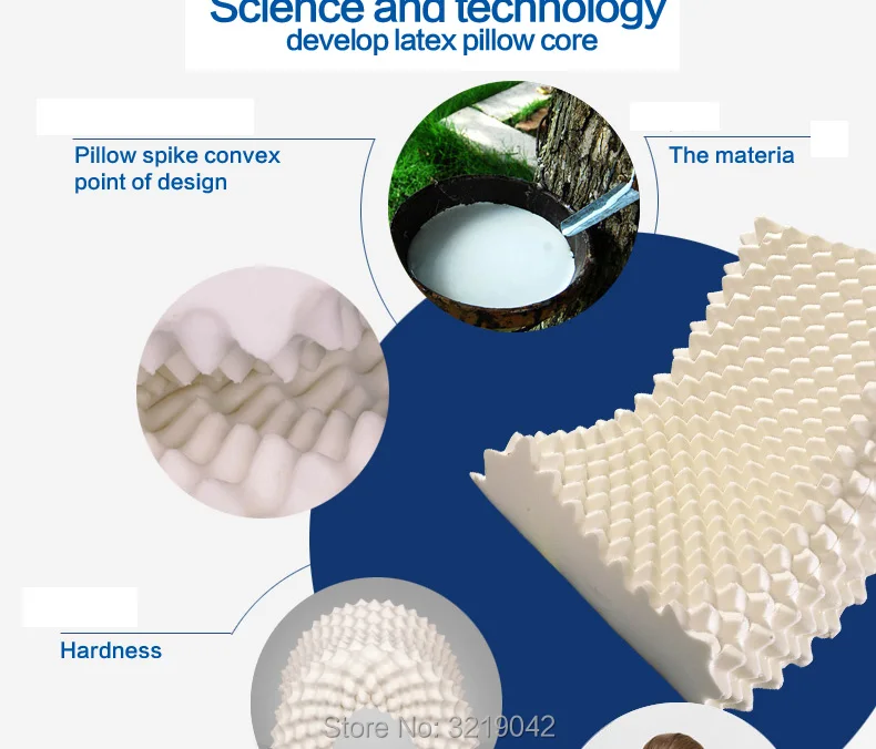 Спайк тип подушечка из натурального латекса спальное постельное белье Подушка для массажа шеи здоровье шеи скрепленная голова уход медленный отскок Подушка памяти