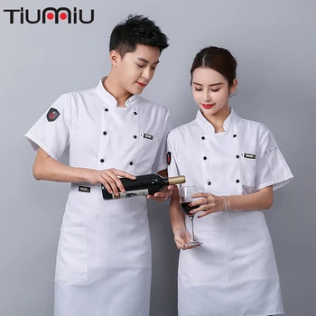 

Breathable Cool Chef Clothes Wholesale Restaurant Dropshopping Hot Pot Shop Waiter Special Work Clothes Hotel Teahouse Barbers