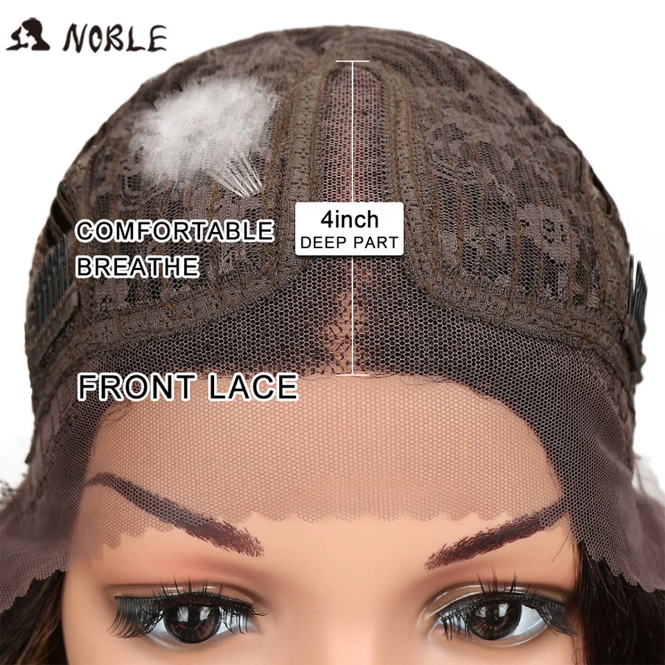 Благородный Для женщин s синтетические волосы товары Синтетические волосы на кружеве парики 24 дюймов длинные волнистые синтетические