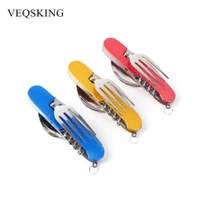 6 in 1 Folding Portable Stainless Steel Camping Picnic Cutlery Knife Fork Spoon Flatware Tableware Travel Kits