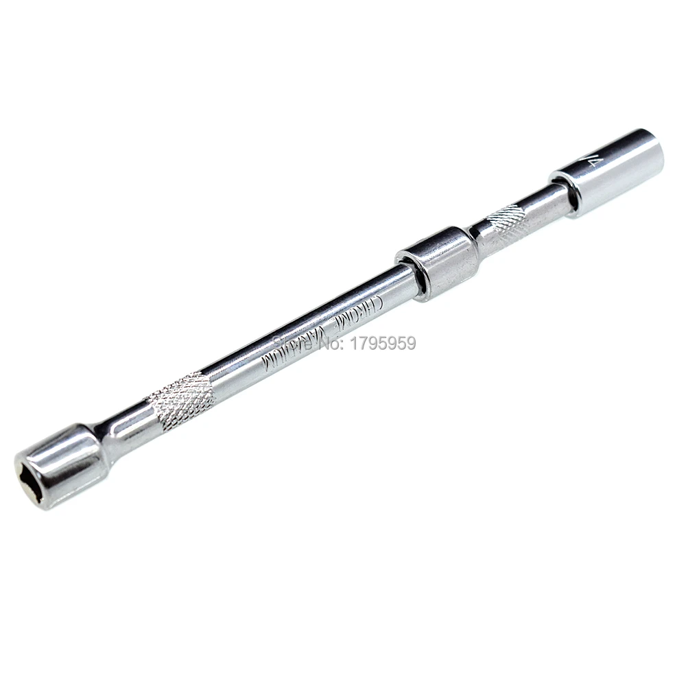 Socket Adaptor 1/4" Square Drive to 1/4" Hex Shank Impact Screwdriver Bit Converter with 2pcs 1/4" Square Drive Extension Bars afbeelding