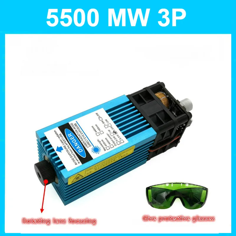 5 w 450nm djustable CNC лазер лазерная гравировка деталей машины резка TTL Модуль 5500 mw на
