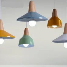 Manufacturers selling modern minimalist wooden aluminum pendant light living room single head lamp creative restaurant FG305