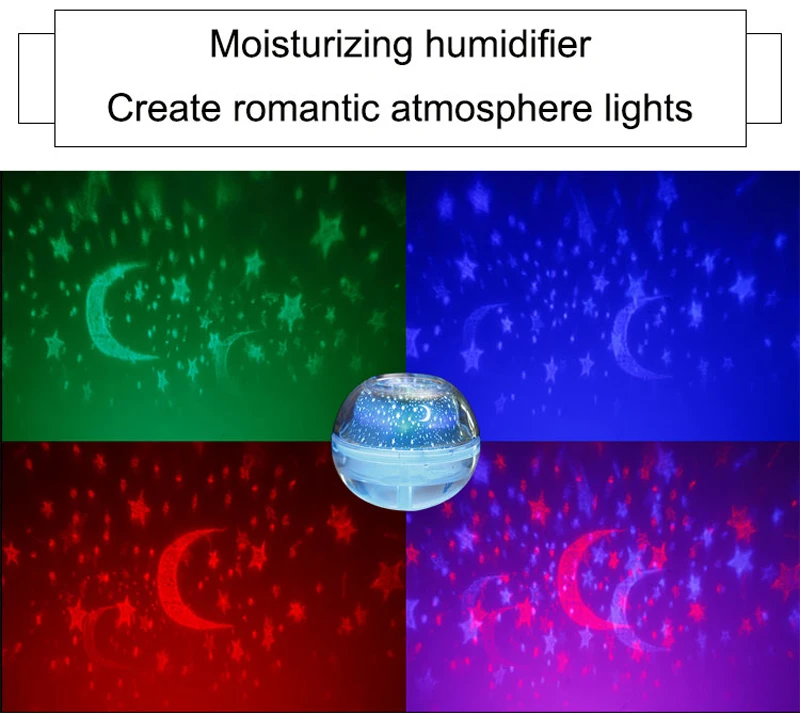 Творческий светодиодный Кристалл ночник проецирования увлажнитель эфирное масло диффузор аромалампу USB Ароматерапия освежитель воздуха