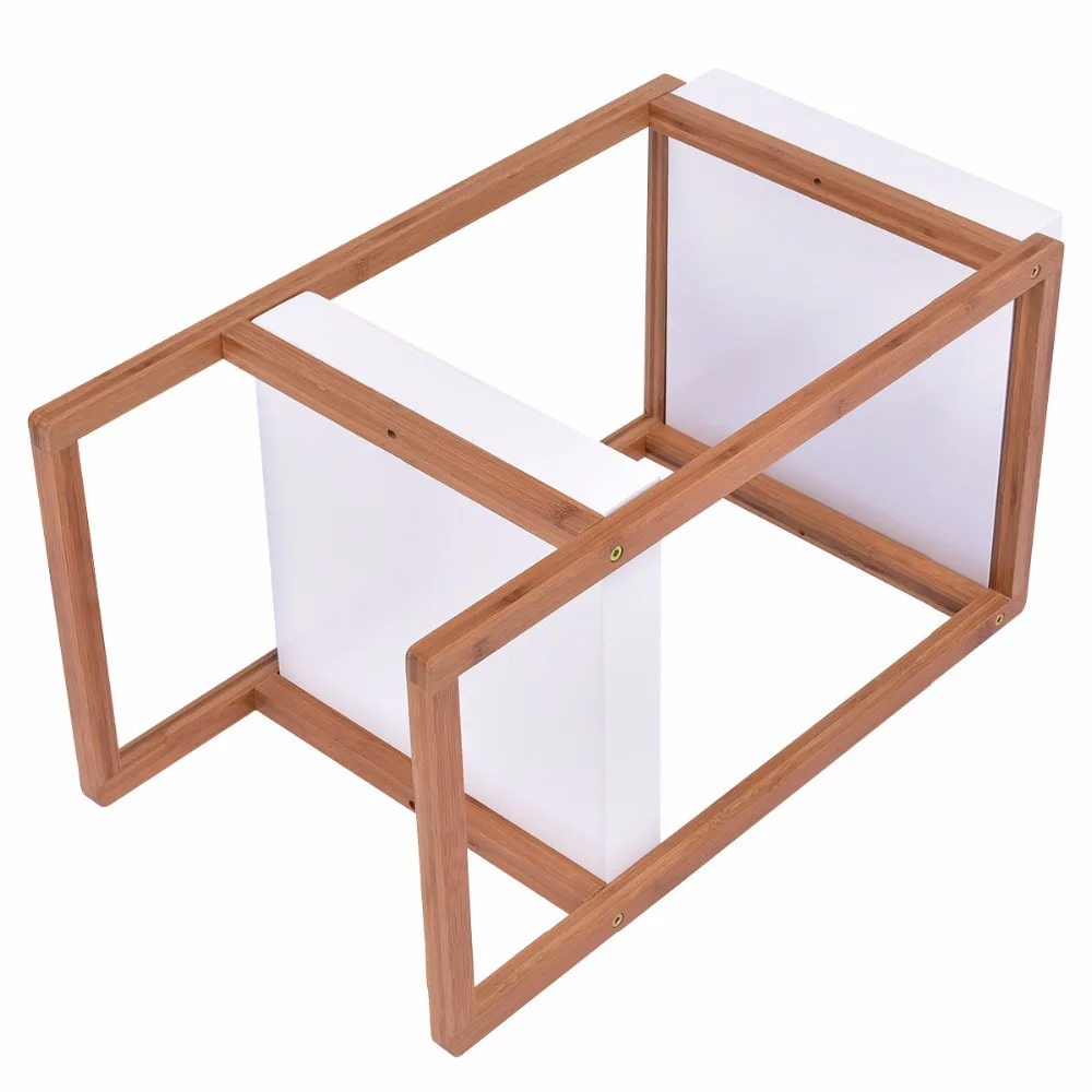 Goplus Side End Table Accent Coffee Table Bamboo Wood Storage Night Stand Modern Home Display Shelf White Nightstand HW55477 Goplus Side End Table Accent Coffee Table Bamboo Wood Storage Night Stand Modern Home Display Shelf White Nightstand HW55477