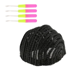 Набор из 5 предметов регулируемая Женская обувь для девочек Женская основа под парик шапка с волосы крючки для плетения