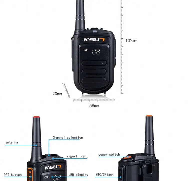 4 шт. KSUN X-35TFSI портативная рация 8 Вт ручной Pofung UHF 8 Вт 400-470 МГц 128CH двухсторонний портативный любительский радиопередатчик