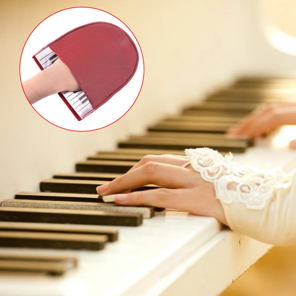 Guanto di stoffa per la pulizia del pianoforte rosso universale con tastiera per chitarra clarinetto pianoforte flauto strumento musicale sax violino Guanto di stoffa per la pulizia del pianoforte rosso universale con tastiera per chitarra clarinetto pianoforte flauto strumento musicale sax violino