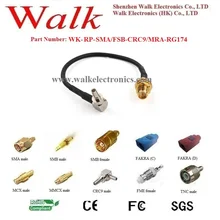 RP-SMA женский CRC9 Мужской кабель RG174, CRC9 SMA кабель, CRC9 кабель адаптера
