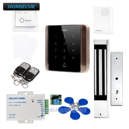 

HOMSECUR Waterproof Touch Keypad IC Access Control System+Waterproof Magnetic Lock
