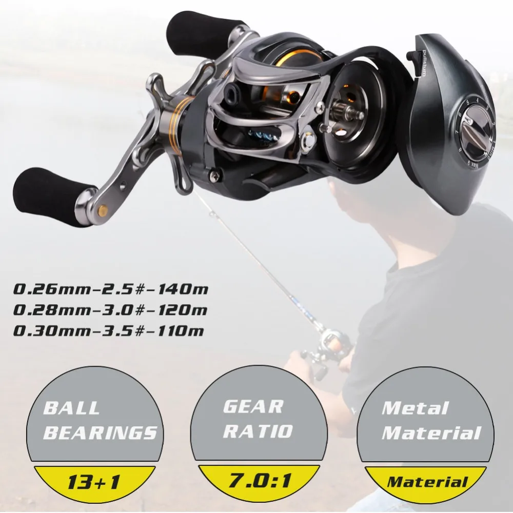 Sougayilang Baitcasting بكرات 11 + 1BB الكارب معدات صيد الأسماك عجلة اليسرى/اليد اليمنى باس الطعم صب الصيد بكرات المياه المالحة بكرة لفائف