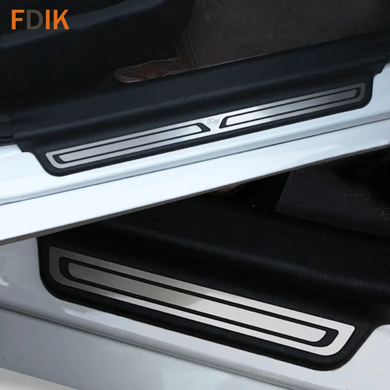 

4pcs Stainless Steel Utrathin Door Sill Scuff Plate Cover Gurads Protector Trim for kia K5 Optima 2014 2015