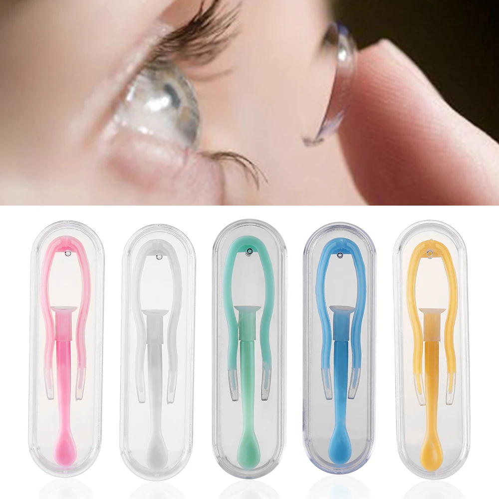 Portable 2 Sets Contact Lens Inserter Remover Eyes Care Contacts