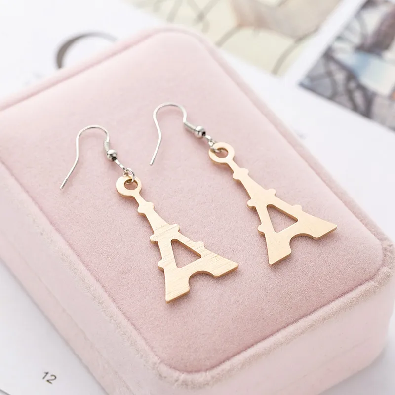

Suteyi Fashion Rudder Eiffel Tower Drop Earrings Quality Craft Zinc Alloy Metal Earrings For Women Romantic Gifts Jewelry