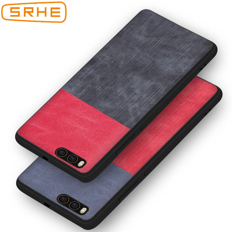 SRHE For Xiaomi Mi Note 3 Case Cover PU Leather and Denim Soft Silicone Full Back Note3 5.5 inch |