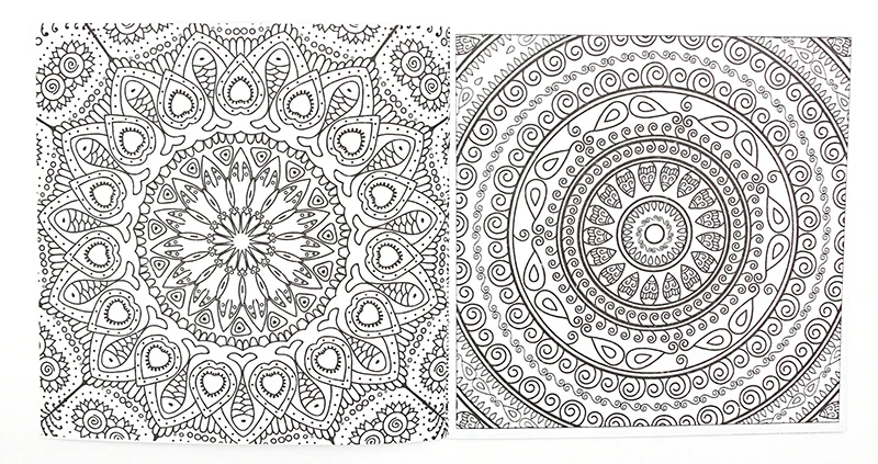 1 piezas 24 páginas Mandalas de libro para colorear para los niños adultos aliviar el estrés matar tiempo Graffiti pintura libro de arte