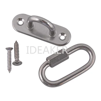 

M5 Ceiling Hook Hammock Swing Hook Multi-use & M5 Quick Link Chain Carabiner with Self-tapping Screws for Swing Chair Hammock