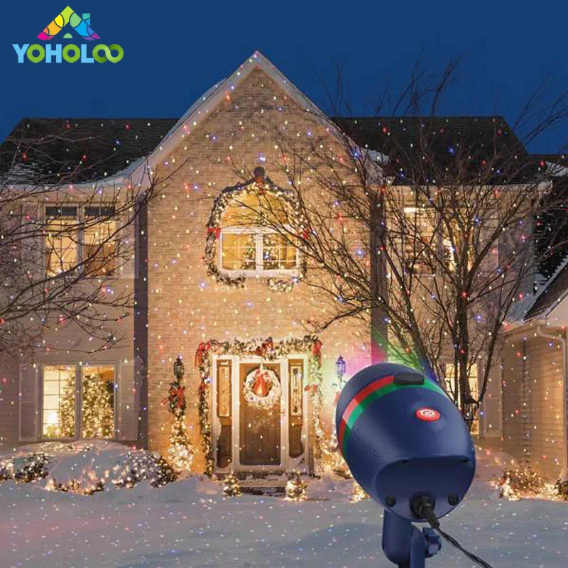 Goedkoop Laser Ster Licht Projector Douches Kerst Tuin Landschap Verlichting Waterdichte Outdoor Rood Groen Motion 8 Modi Ster Licht