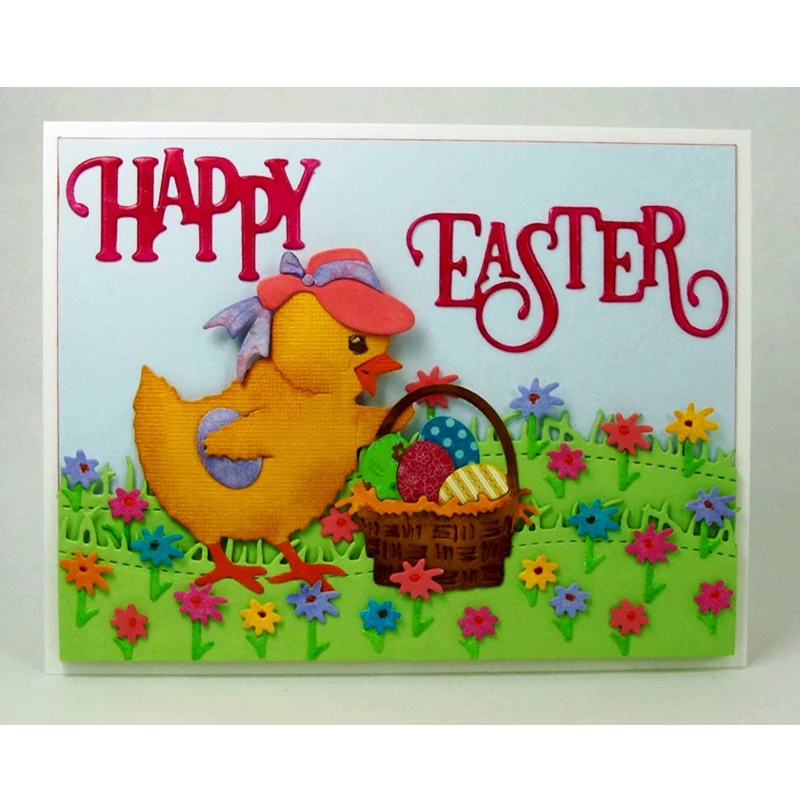 

Cute Chicken With Hat Metal Cutting Dies Stencils For DIY Scrapbooking Decorative Embossing Suit Paper Card Die Cutting Template