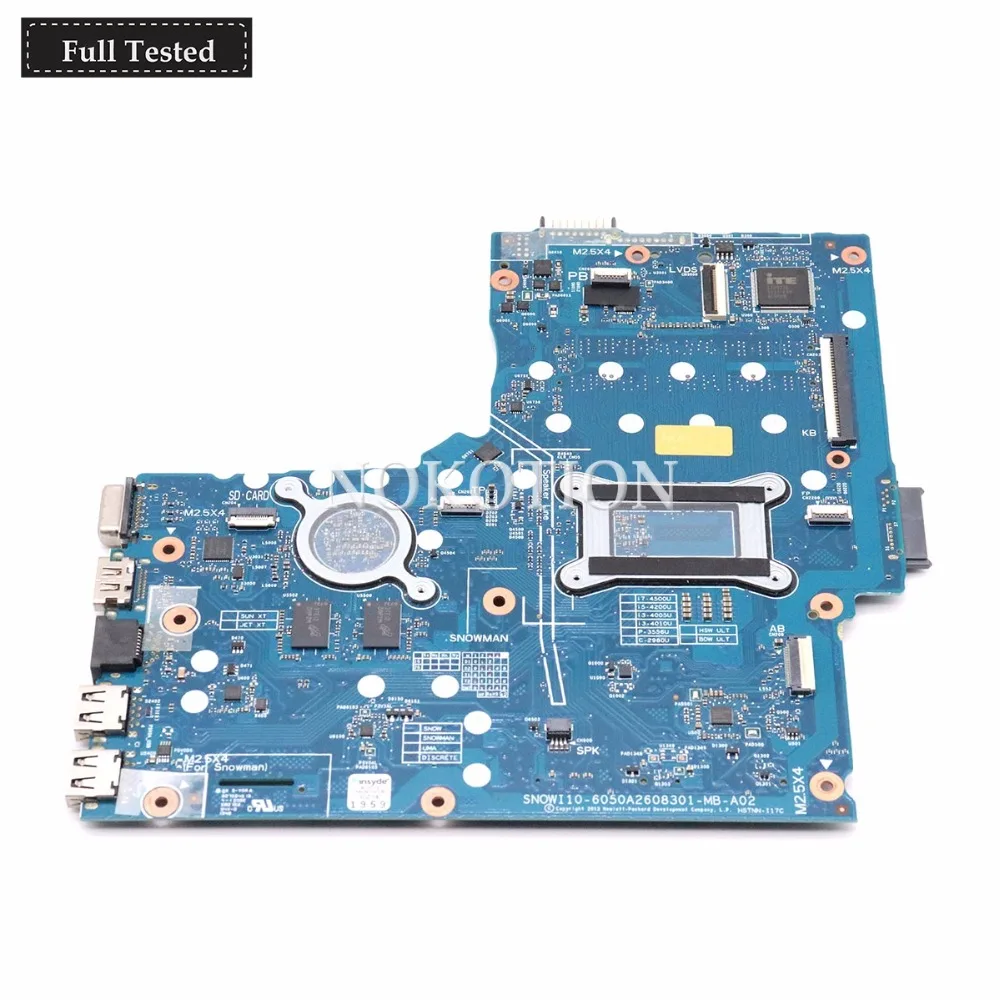 discounted  NOKOTION 6050A2608301-MB-A02 Main board For HP 248 G1 Laptop Motherboard SR170 I5-4200U CPU DDR3 HD