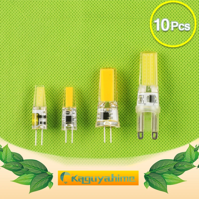 

10pcs LED G4 Lamp Bulb Dimmable AC DC 12V 220V COB LED G9 3W 6W 10W COB LED Lighting Replace Halogen Spotlight For Chandelier