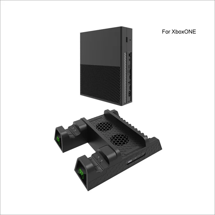 Vertical Cooling Stand Charging Stand for Xbox One/Xbox One S/Xbox One X Console Controllers with two Batteries and Game Storage