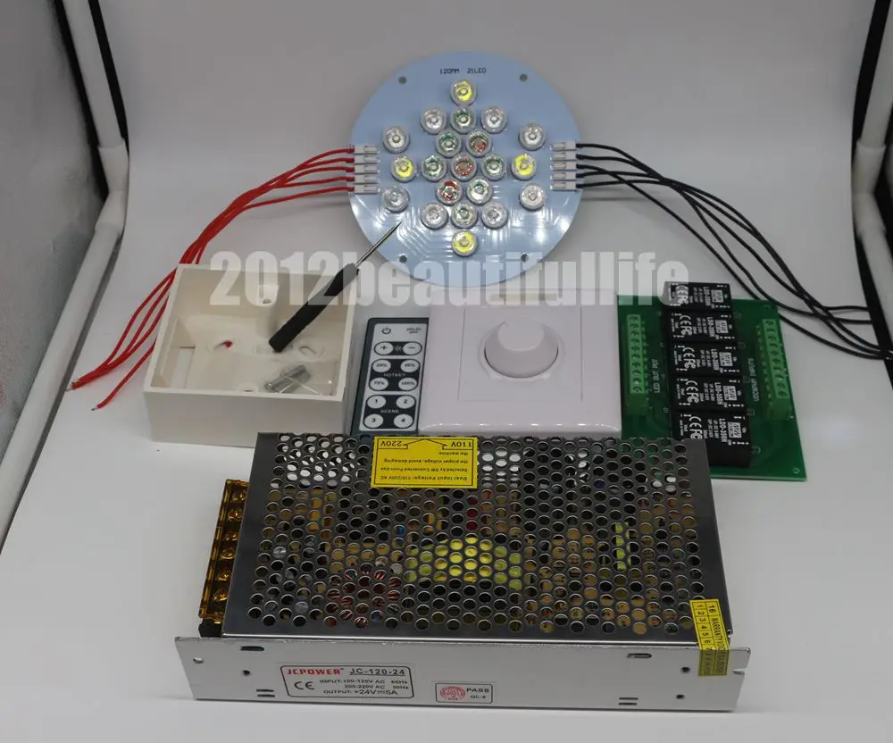 

122mm 21leds 5 channels Led lamp +ldd-350h 5up driver+dimmer controller diy kits