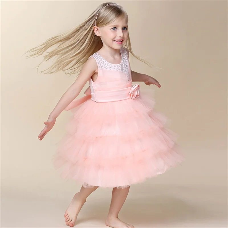 Новые Платья с цветочным узором для девочек платье поясом причастия праздничное