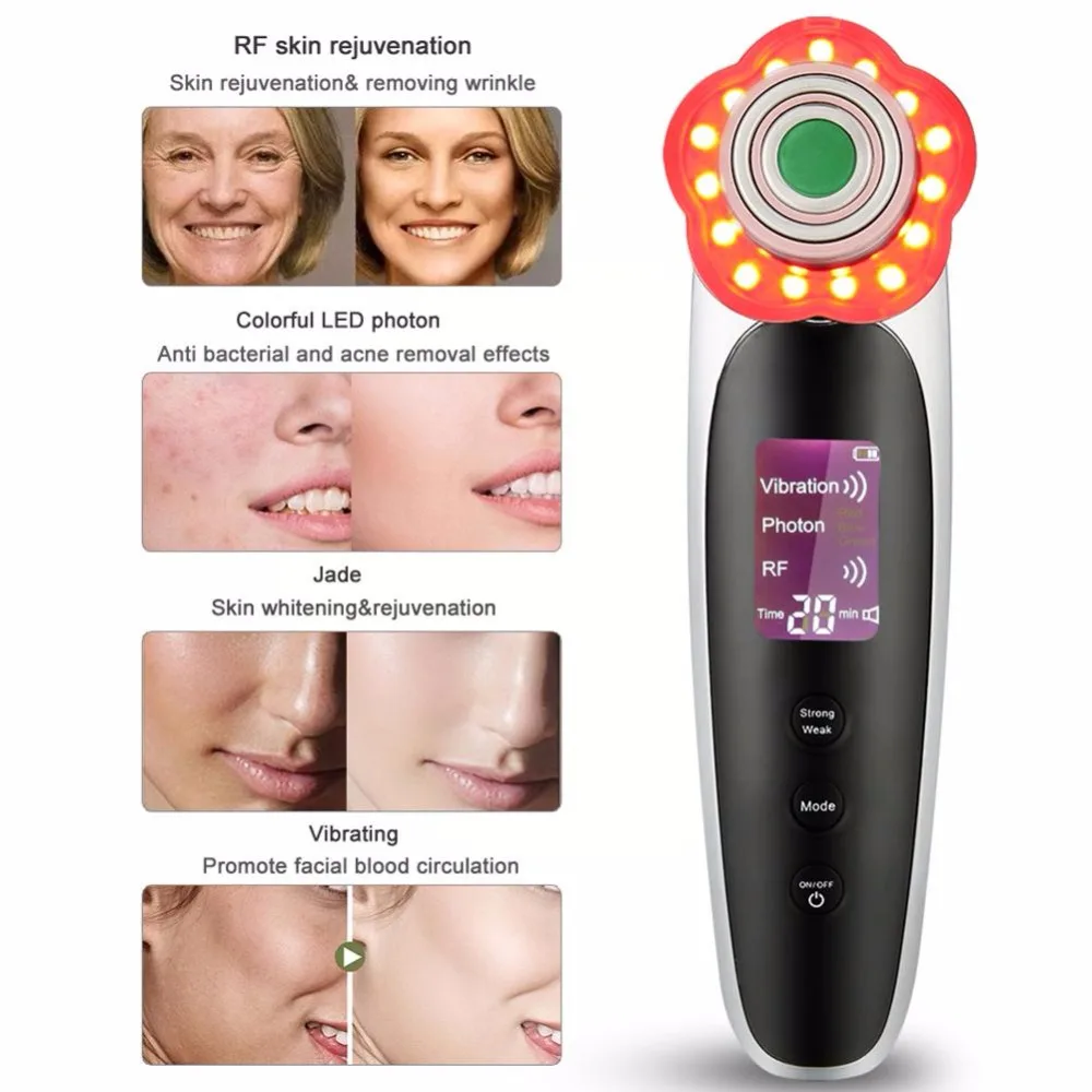 

RF Wrinkle Removal LED Photon Therapy Radio Frequency Machine Face Skin Rejuvenation Dot Matrix Face Lifting Skin Tighten Device