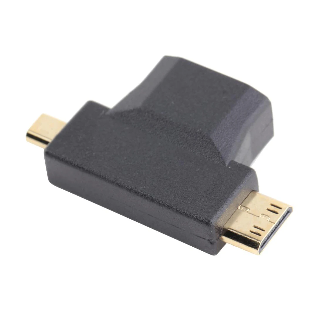 Centechia портативный HDMI Женский мини микро HDMI Мужской V1.4 90 градусов 3 в 1 адаптер Черный Позолоченный конвертер «Мама-папа»