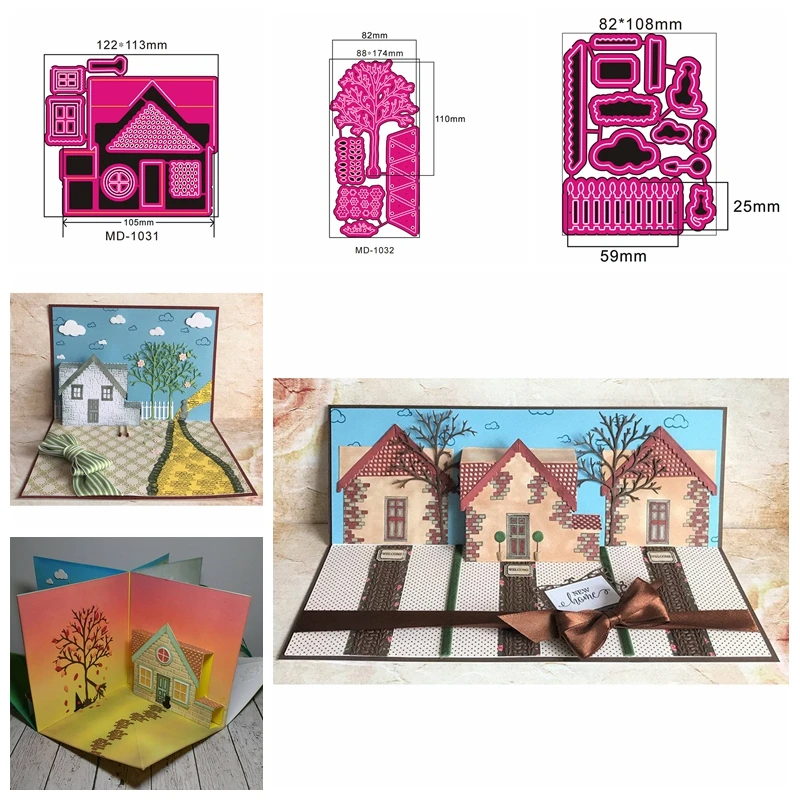 

House Tree Flower Cloud Metal Cutting Dies Stencils for DIY Scrapbooking Embossing Decoration Paper Card Crafts Die New 2019