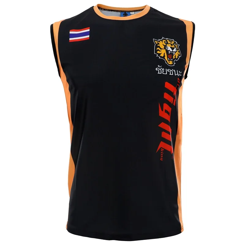 Футболка Tiger Rashguard для ММА Муай Тай мужская спортивная футболка с аниме принтом